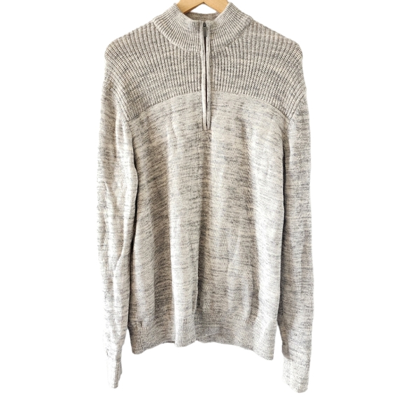 Van Heusen Flex Grey Heather Zip Sweater - Picture 2 of 6